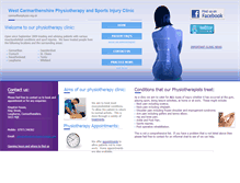 Tablet Screenshot of carmarthenphysio.org.uk